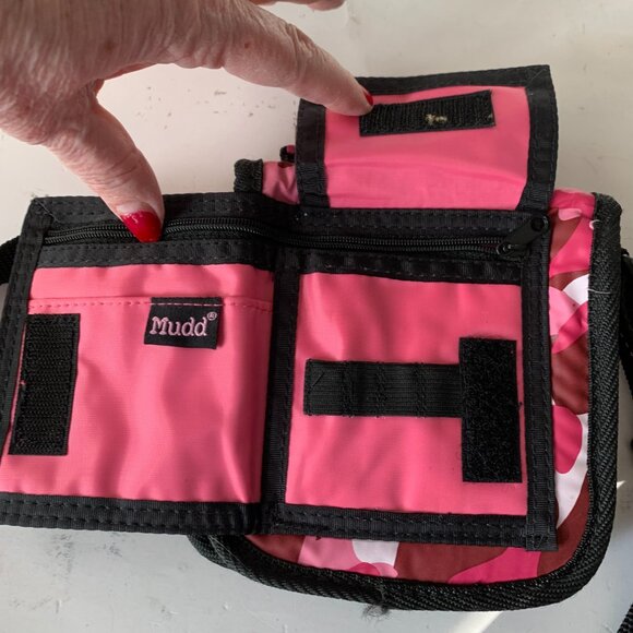 MUDD VINTAGE 90s HAND PINK CAMO CROSSBODY BAG PURSE Y2K LIMITED EDITION NYLON - Picture 10 of 13